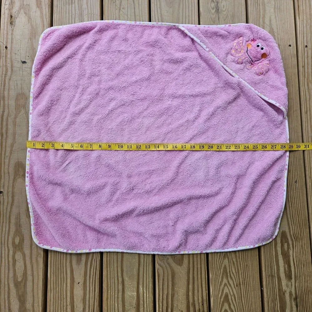 Koala Baby Cotton Pink Octopus Embroidered Hooded Bath Towel